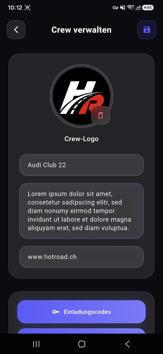 HotRoad – Crew verwalten
